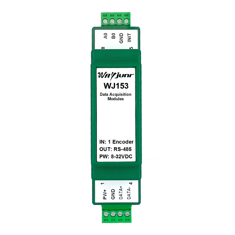 1路光柵尺磁柵尺編碼器4倍頻脈沖計(jì)數(shù)器，Modbus RTU模塊 WJ153