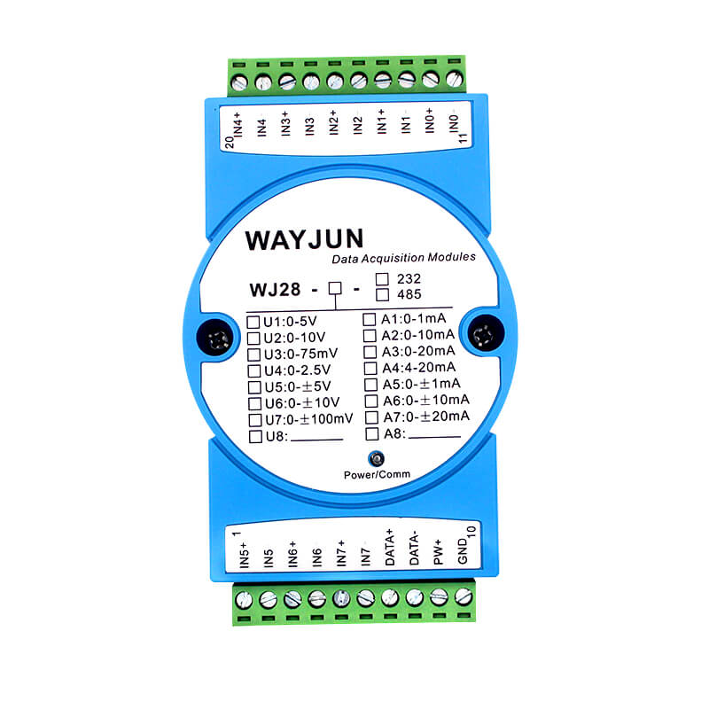 WJ28系列 八通道模擬量（電壓/電流）信號(hào)采集模塊